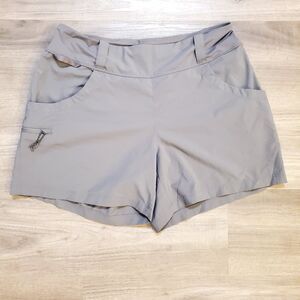 Patagonia Womens Sz Medium Gray Tech Shorts Outdoor Gorpcore hiking Camping